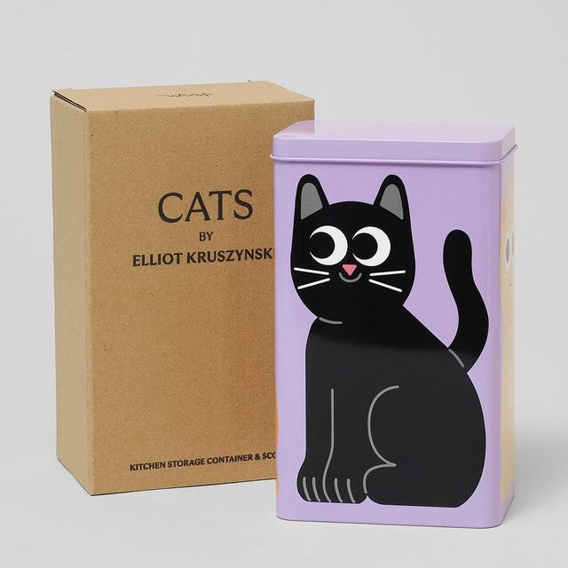 Coffee Tin & Scoop - Cat