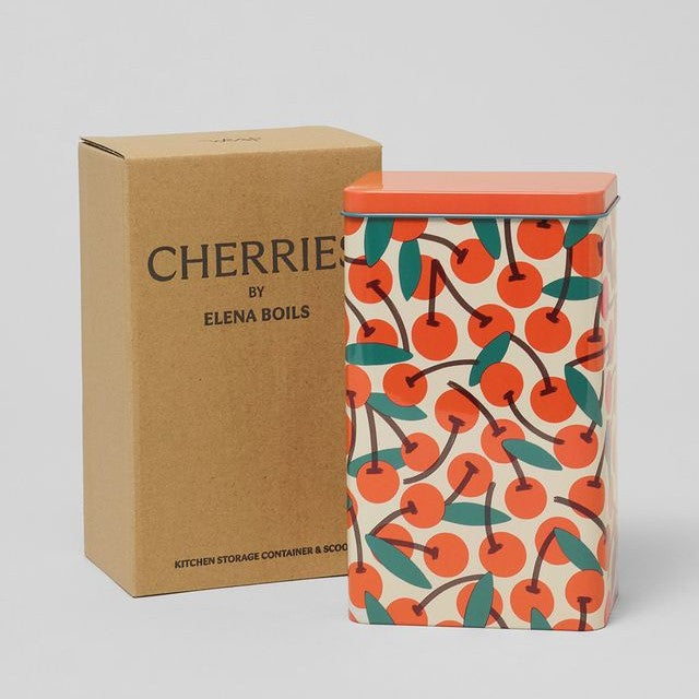 Coffee Tin & Scoop - Cherries
